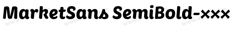 MarketSans SemiBold字体转换